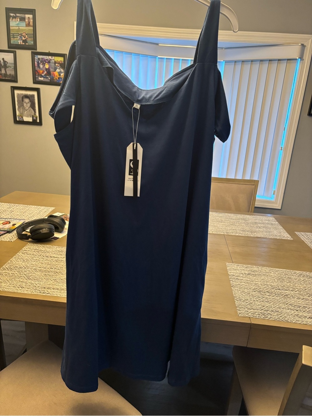 Navy Blue Cold-Shoulder Midi Dress New with tags never worn